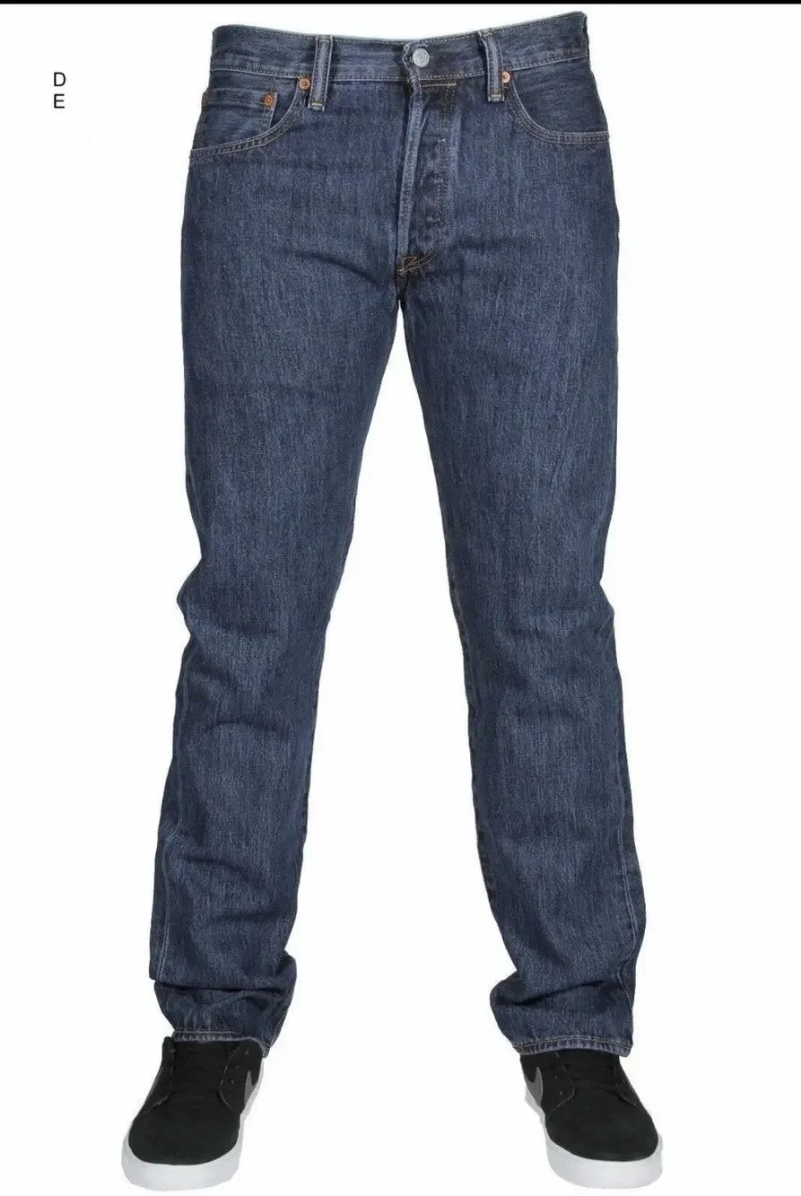 Levis 501 Original Fit Jeans Straight Leg Button Fly 100% Cotton Jeans 38x34